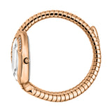 Just Cavalli Snake Shape Women's Rose Gold Watch with Silver Dial