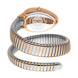Just Cavalli Snake Shape Women's Rose Gold Watch with Silver Dial