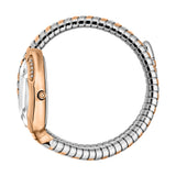 Just Cavalli Snake Shape Women's Rose Gold Watch with Silver Dial