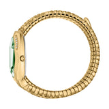 Just Cavalli Snake Shape Women's Gold Watch with Dark Green Dial