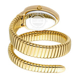 Just Cavalli Snake Shape Women's Gold Watch with Silver Dial and Gold Metal Bracelet