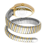 Just Cavalli Snake Shape Women's Gold Watch with Two Tone Bracelet and White MOP Dial