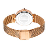 Just Cavalli Women's Watch - Rose Gold Color Case, Silver Dial, Mesh Bracelet