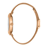 Just Cavalli Women's Watch - Rose Gold Color Case, Silver Dial, Mesh Bracelet