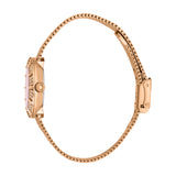 Just Cavalli Women's Rose Gold Mesh Bracelet Watch with Light Pink Dial