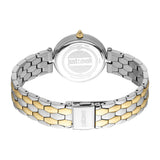Just Cavalli Women's Two Tone Silver & Gold Color Watch with Dark Blue Dial