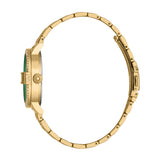 Just Cavalli Women's Watch, Gold Color Case, Dark Green Dial, Gold Color Metal Bracelet