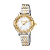 Just Cavalli Women's Two Tone Silver & Gold Color Watch with White MOP Dial