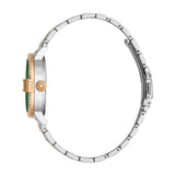 Just Cavalli Women's Two Tone Silver & Rose Gold Watch with Dark Green Dial