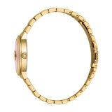 Just Cavalli Women's Gold Watch with Light Pink Dial and Gold Metal Bracelet