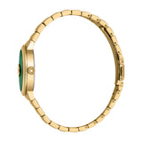 Just Cavalli Women's Watch, Gold Color Case with Dark Green Dial and Gold Color Metal Bracelet