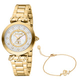 Just Cavalli Women's Watch with Gold Case and White MOP Dial
