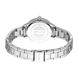 Just Cavalli Women's Silver Watch with Dark Blue Dial and Stainless Steel Metal Bracelet