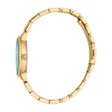 Just Cavalli Women's Gold Watch with Turquoise Dial