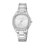 Just Cavalli Women's Silver Color Case Stainless Steel Metal Bracelet Watch