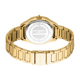 Just Cavalli Women's Gold Color Case Watch with Silver Dial and Gold Color Metal Bracelet
