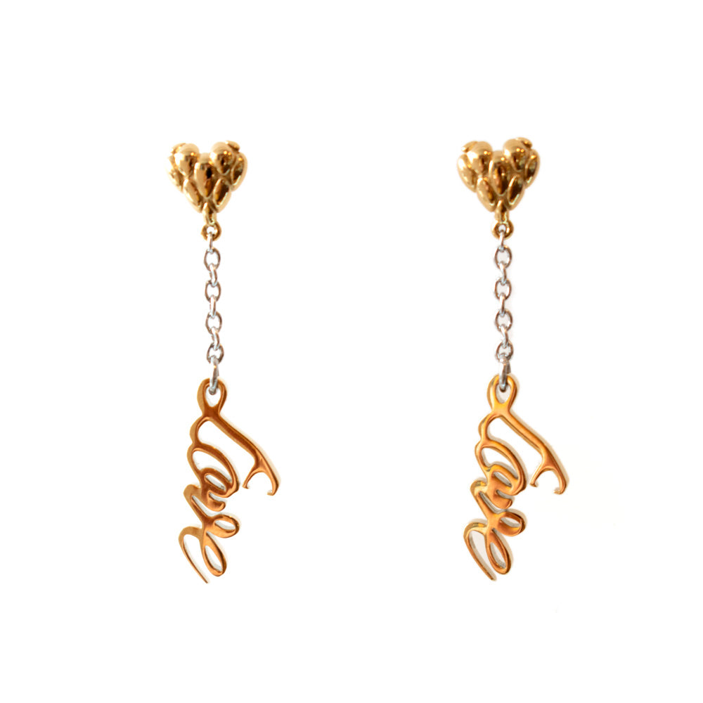 Just Cavalli Earring With Love Charm | Earring | Fashion Jewellery | GCC | Jewellery | SP | Women Earrings | Womens Just Cavalli Earring With Love Charm | Earring | Fashion Jewellery | GCC | Jewellery | SP | Women Earrings | Womens