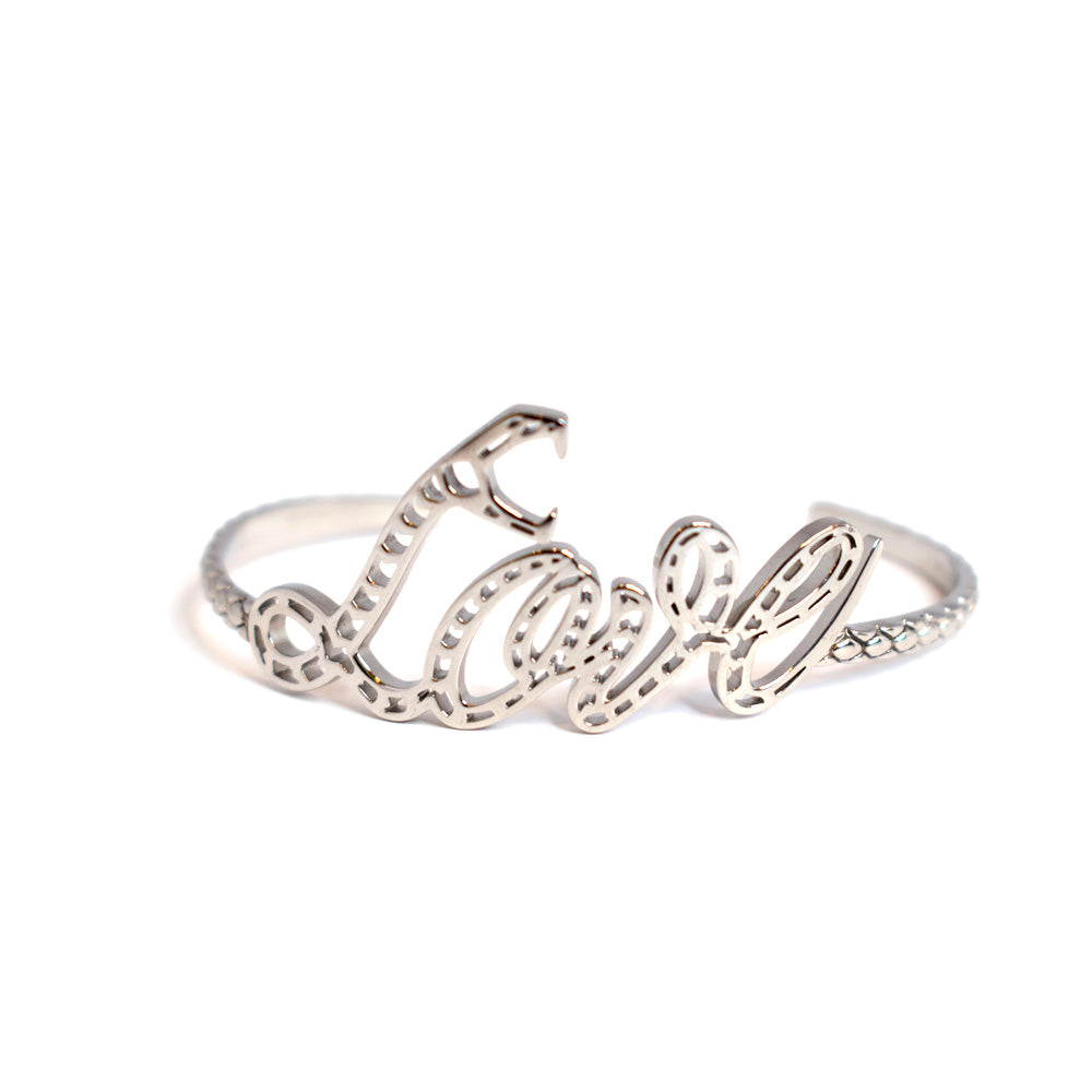 Just Cavalli Bangle With Silver Color & Love Logo | Accessories | Bangle | Eid Gifts | EID2021 | GCC | SP | Womens Just Cavalli Bangle With Silver Color & Love Logo | Accessories | Bangle | Eid Gifts | EID2021 | GCC | SP | Womens