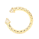 Just Cavalli Ring With Open Style & Snake Design Size 6