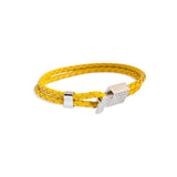 Just Cavalli Bracelet Braided Yellow Leather With Just Cavalli Logo
