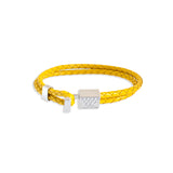Just Cavalli Bracelet Braided Yellow Leather With Just Cavalli Logo
