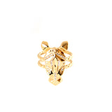 Just Cavalli Ip Gold Ring Animal Head With Stone Size