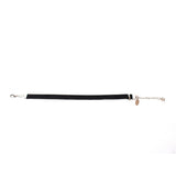 Just Cavalli Fashion Accessories Bracelet Black Leather With Silver Heart Shape Charm
