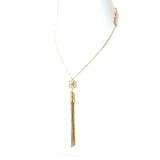 Just Cavalli Ip Gold Necklace With Charm Pendant & Stones