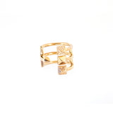 Just Cavalli Ip Gold Ring With Open Design Size 8