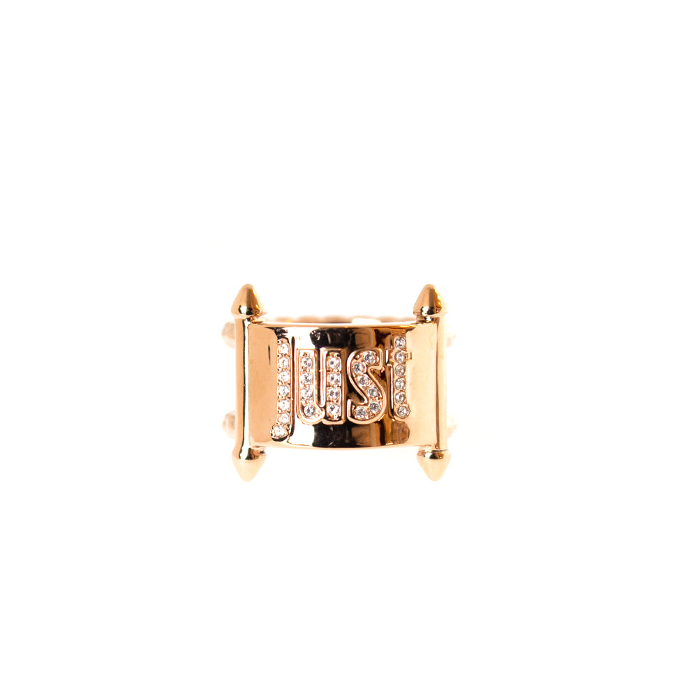 Just Cavalli RingÃ¢Â Rose Ip Gold With Just Logo Size 8