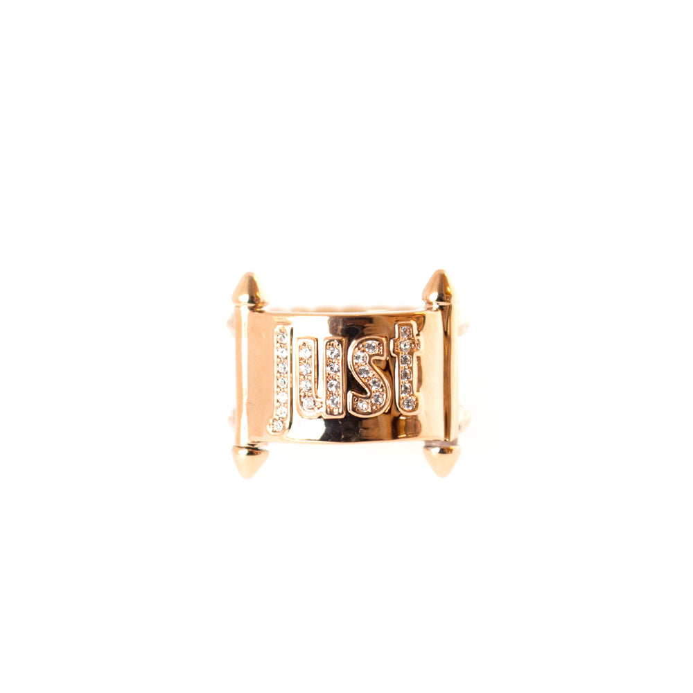 Just Cavalli Ring Ip Rose Gold With Just Logo Size 7