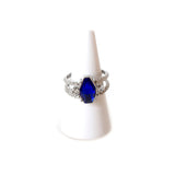 Just Cavalli Ring Two Hole With Blue Snake Head Shape CutÃ¢Â  Stone Size 8