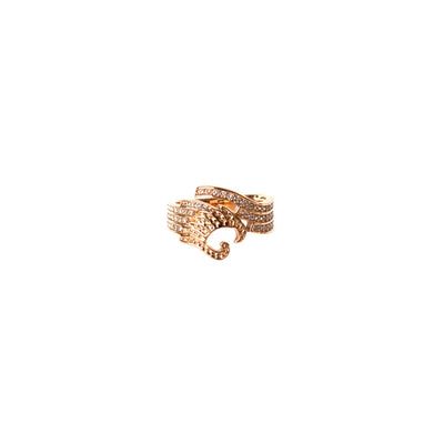 Just Cavalli Ring Ip Rose Gold Angel Wing Style