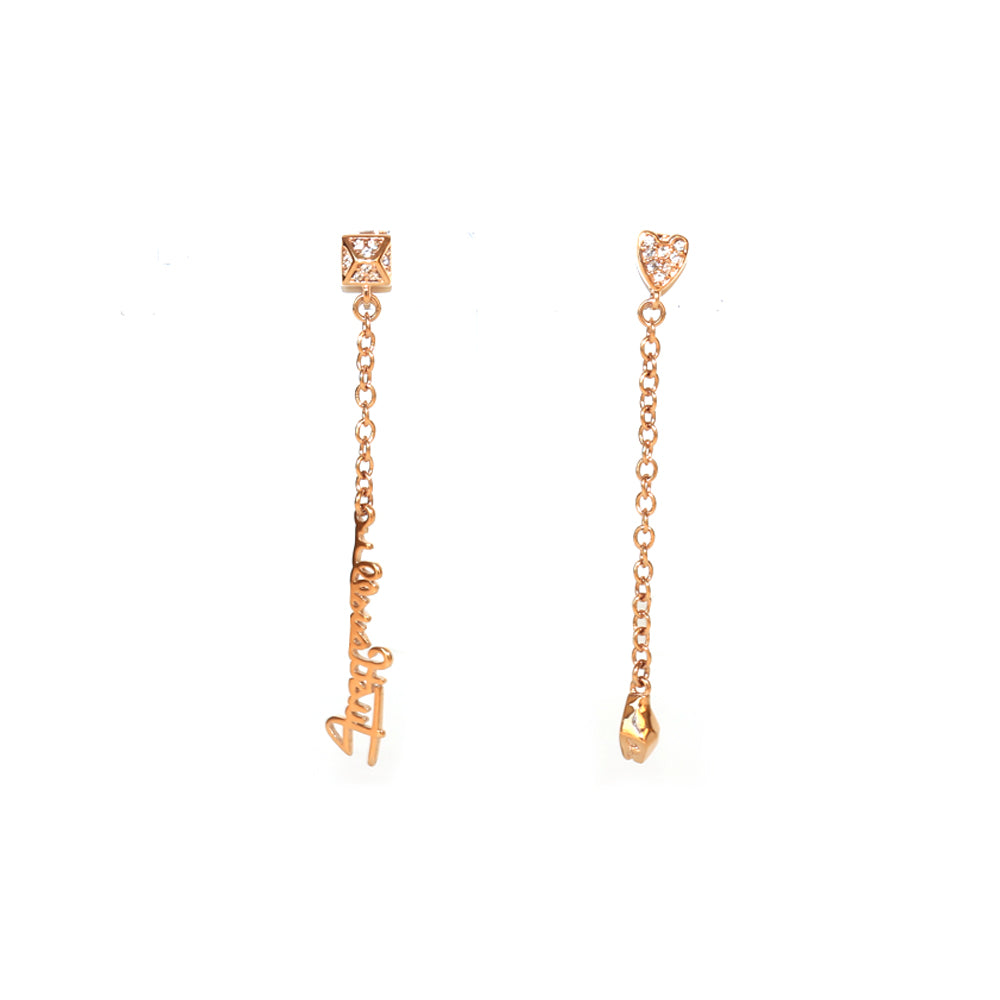 Just Cavalli Earrings Ip Rose Gold Dangling Style With Just Cavlli & Snake Head | Earring | Fashion Jewellery | GCC | Gift Box | Jewellery | SP | Who: For Her | Women Earrings | Womens Just Cavalli Earrings Ip Rose Gold Dangling Style With Just Cavlli & Snake Head | Earring | Fashion Jewellery | GCC | Gift Box | Jewellery | SP | Who: For Her | Women Earrings | Womens