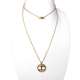 Just Cavalli NecklaceÂ¬â€ 2 Layer Ip Gold Chain Â¬â€ With Jc Logo & Bids Pendant - Blue Salon