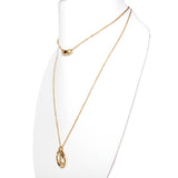 Just Cavalli NecklaceÂ¬â€ 2 Layer Ip Gold Chain Â¬â€ With Jc Logo & Bids Pendant - Blue Salon