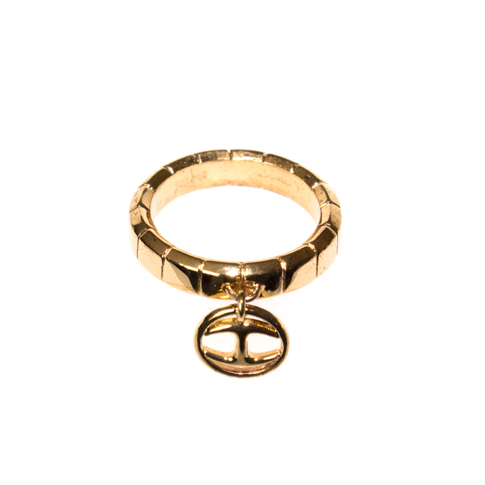 Just Cavalli Fashion Ring Ip Gold With Jc Logo Size 8