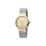 Just Cavalli Ladies Watch Animal Print Dial With Silver Color Mesh Bracelet