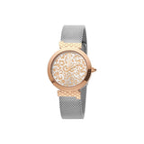Just Cavalli Ladies Watch Animal Print Dial With Silver Color Mesh Bracelet
