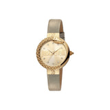 Just CavalliÂ Ladies Watch Ip Gold Case & Bronze Color Leather Strap - Blue Salon