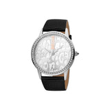 Just Cavalli Ladies Watch Animal Print Dial With Black Leather Strap