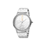 Just Cavalli Ladies Watch Animal Print Dial With Silver Color Bracelet