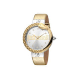 Just Cavalli Ladies Watch Two Tone Case With Leather Strap