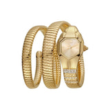 Just Cavalli Ladies Watch With Two Round Snake Bracelet With Stone