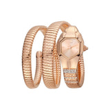 Just CavalliÂ Ladies Watch With Two Round Snake Rg Bracelet With Stone - Blue Salon