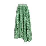 Jijil Women's Green Checked  Skirt