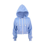 Jijil Women's Zip Up Crop Hoodie