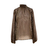 Jijil Velvet Dot Black Top