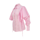 Jijil Women's Striped Long Sleeves Shirt