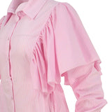 Jijil Women's Striped Long Sleeves Shirt